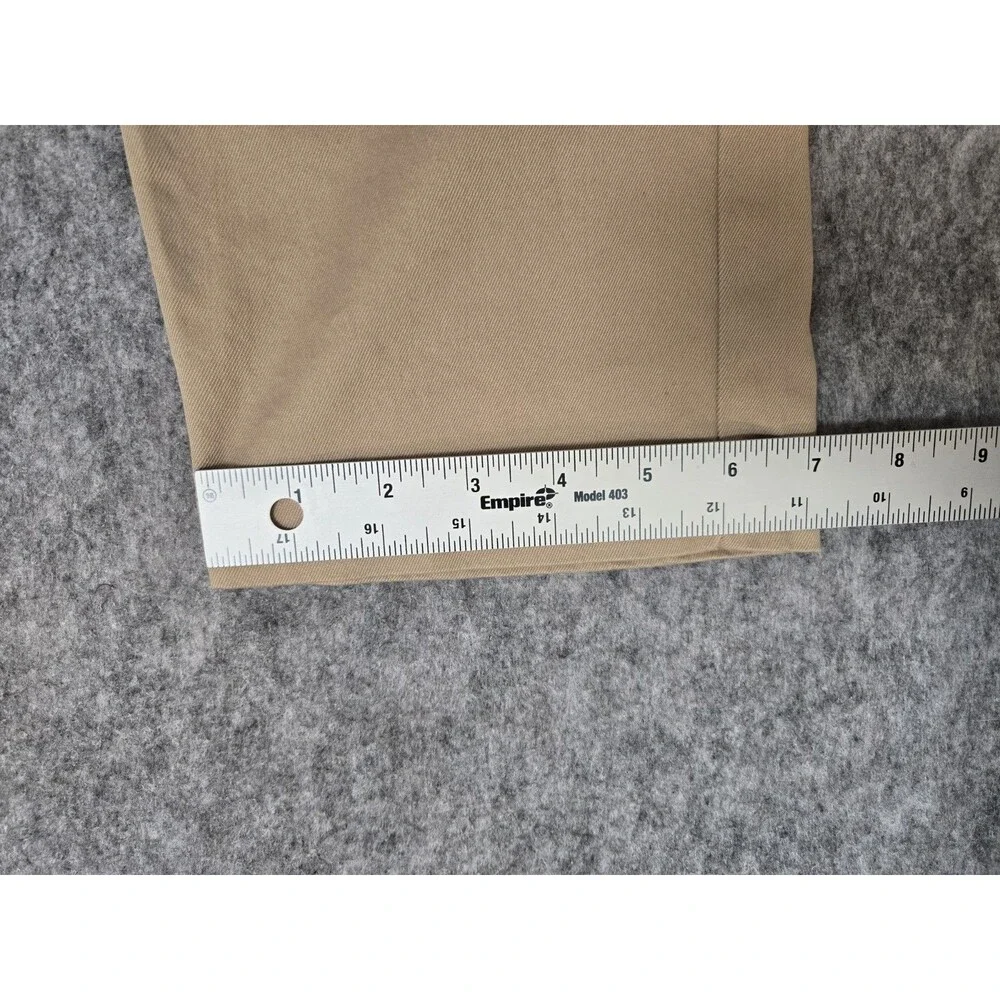 Banana Republic Authentic Slim Chino Pants Mens 34x34 Beige Stretch Flap Pockets